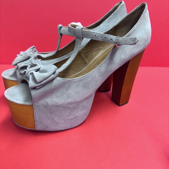 Jeffrey Campbell foxy-Luanne in soft grey kid suede brand new in box size 11 - Picture 1 of 6